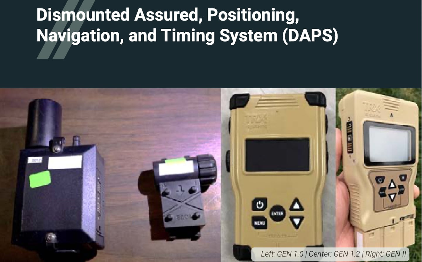 These images, taken from the Office of the Director of Operational Test and Evaluation's fiscal 2022 report, show different versions of the DAPS technology.
