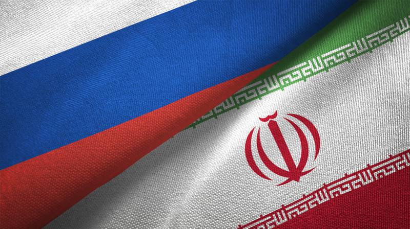 Russia Iran flags