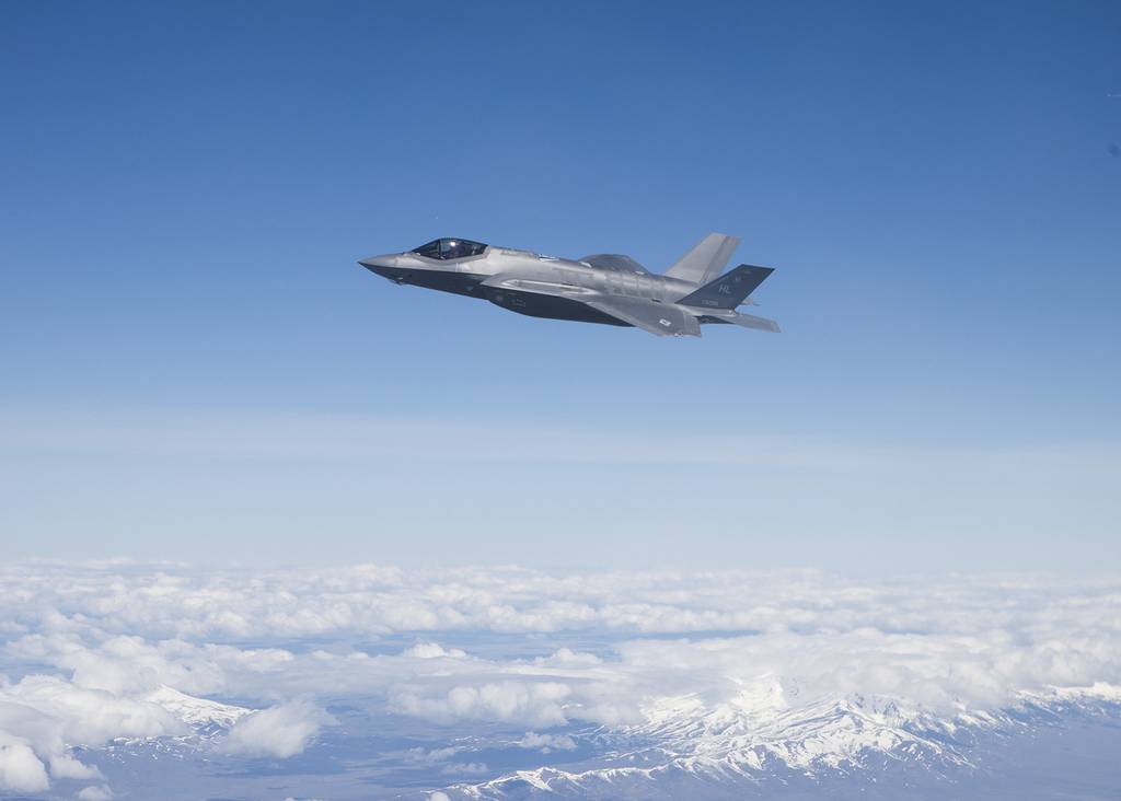 An F-35A Lightning II over the Utah Test and Training Range, April 22, 2019.