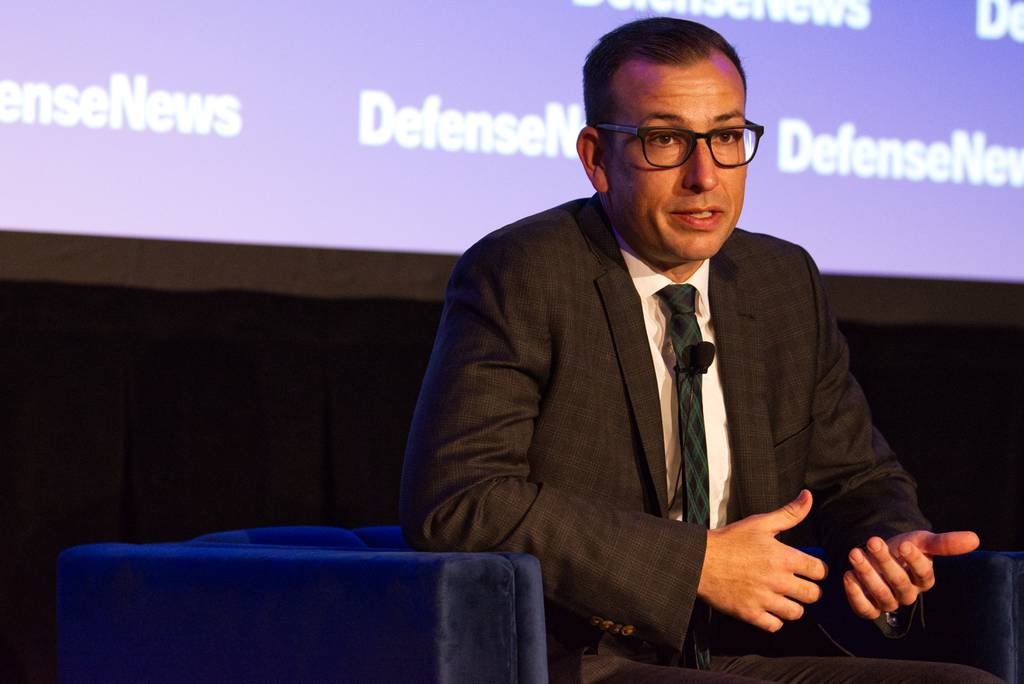 Jason Rathje, the director of the Office of Strategic Capital at the U.S. Department of Defense, speaks Sept. 6, 2023, at the Defense News Conference.