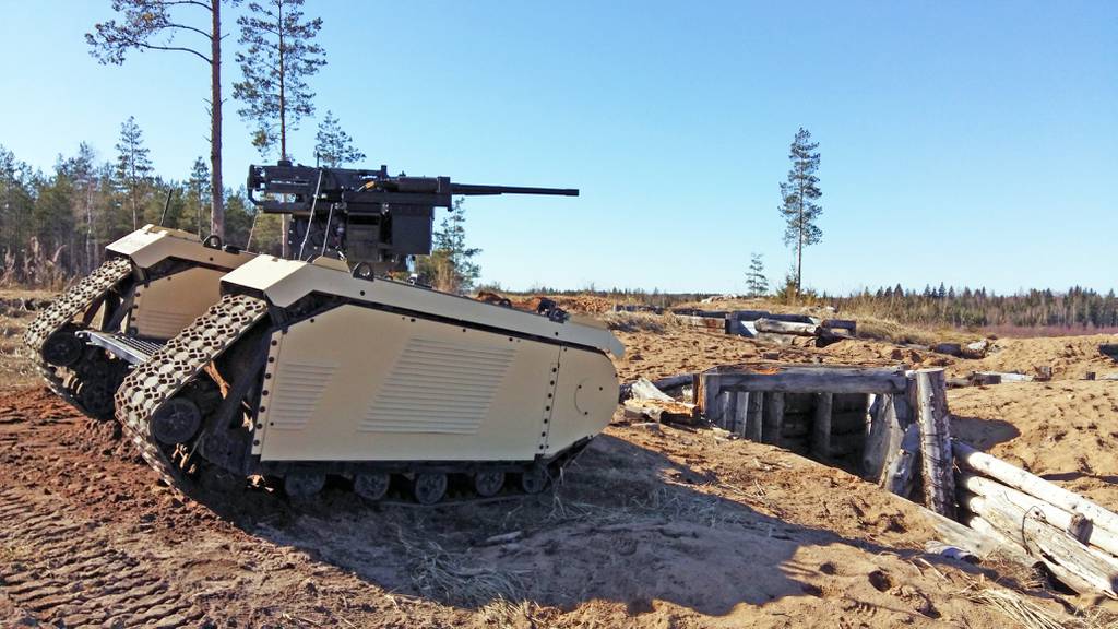 Armed combat robot operates beyond line of sight