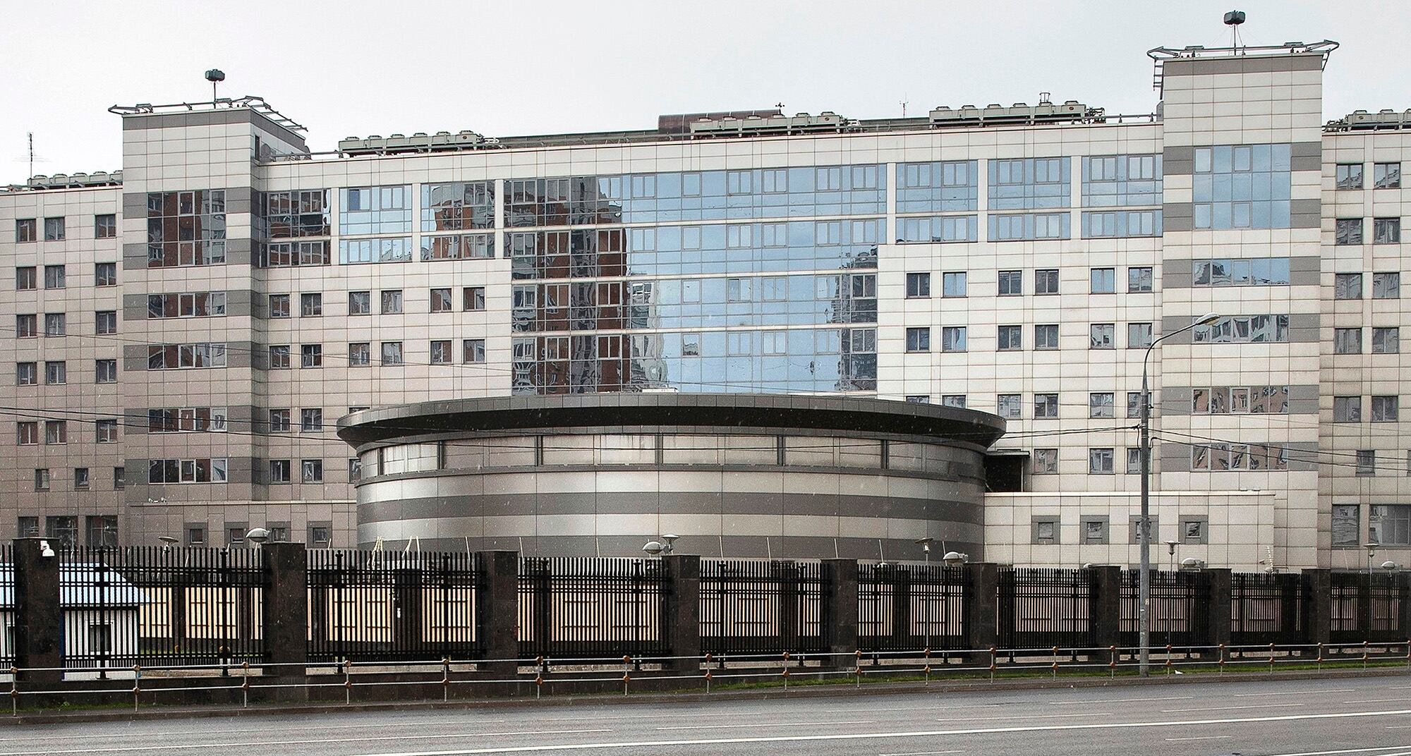 This July 14, 2018 file photo shows the building of the Main Directorate of the General Staff of the Armed Forces of Russia, also know as Russian military intelligence service in Moscow.